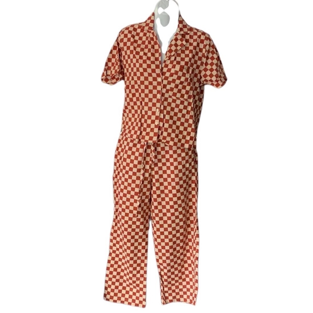 NWOT, Wray Spiced Checkered Long Lounge Set size Small - Picture 6 of 8